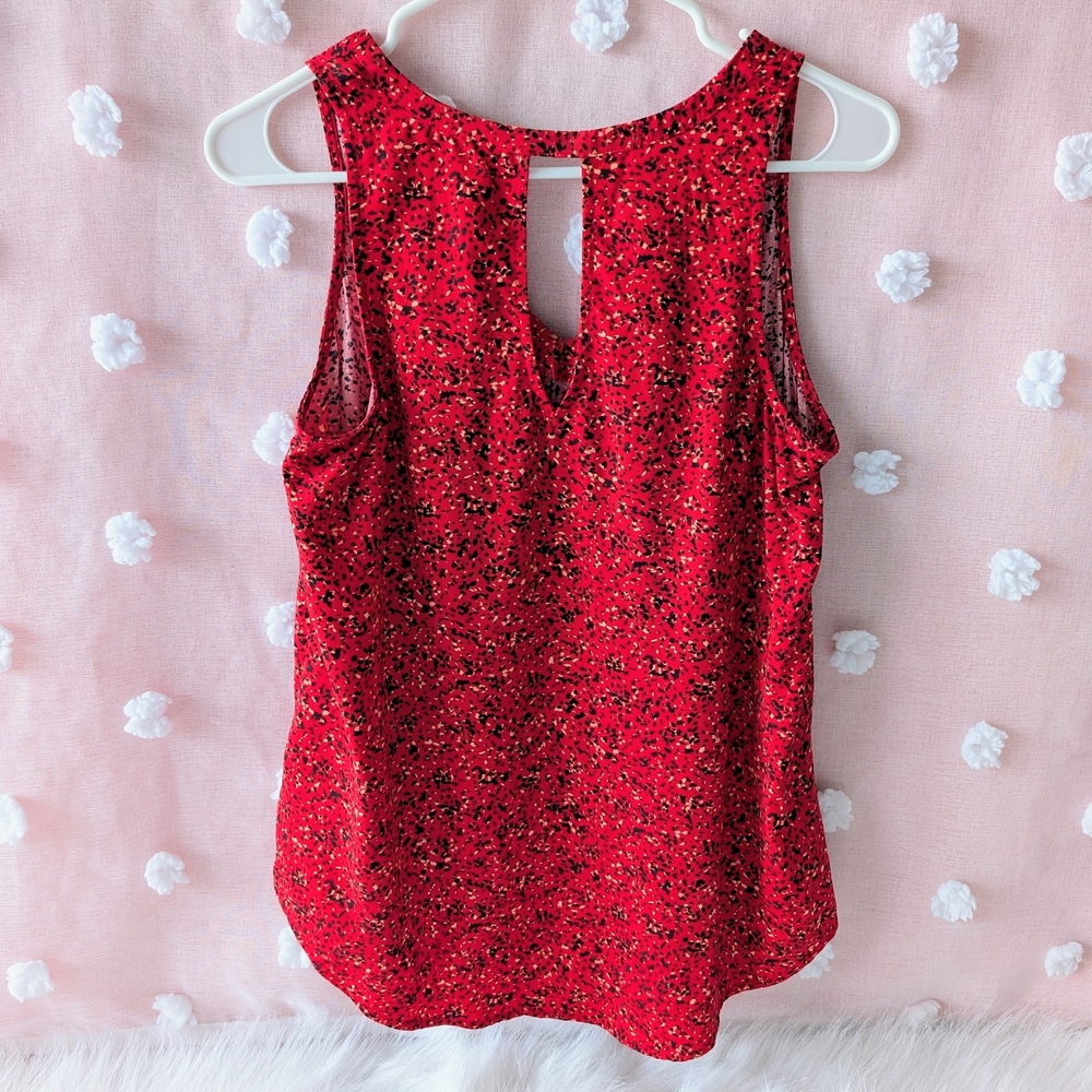 Old Navy, Tank Top Blouse, Women's, Small, Multi Red, Speckled Design, Like New